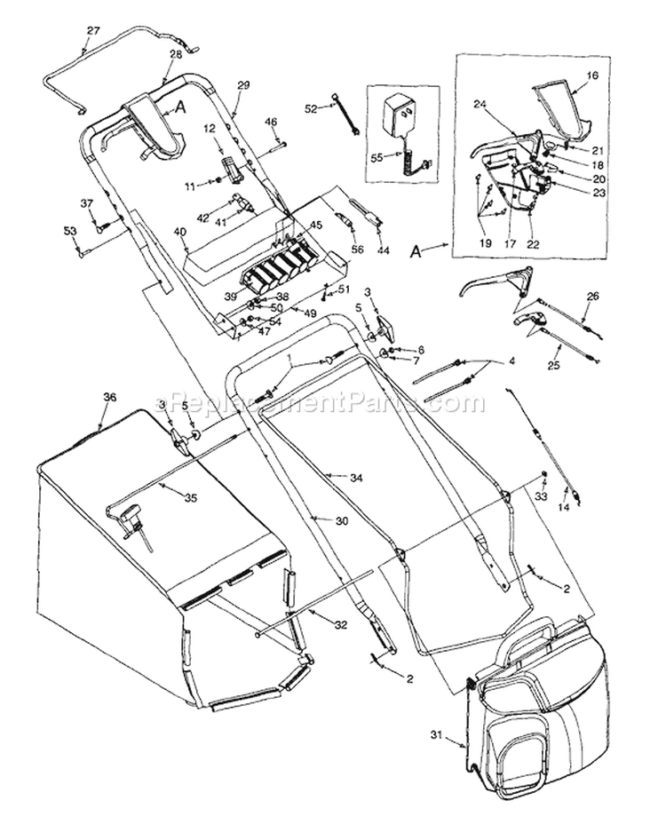 Page C Diagram and Parts List for 12AE999M401 1999 Yard Man Lawn Mower